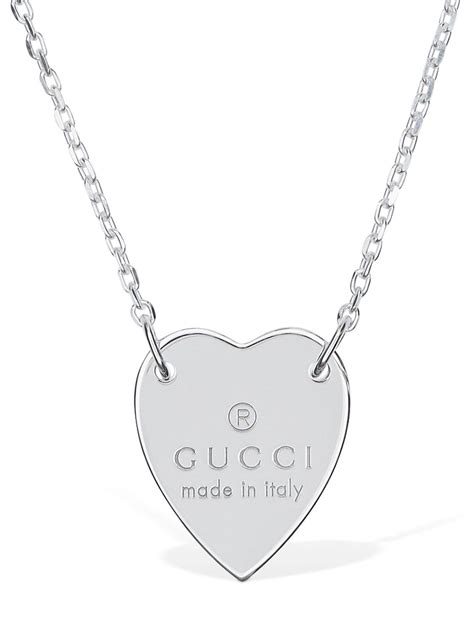 collana piastrina gucci|Collane Argento Eleganti .